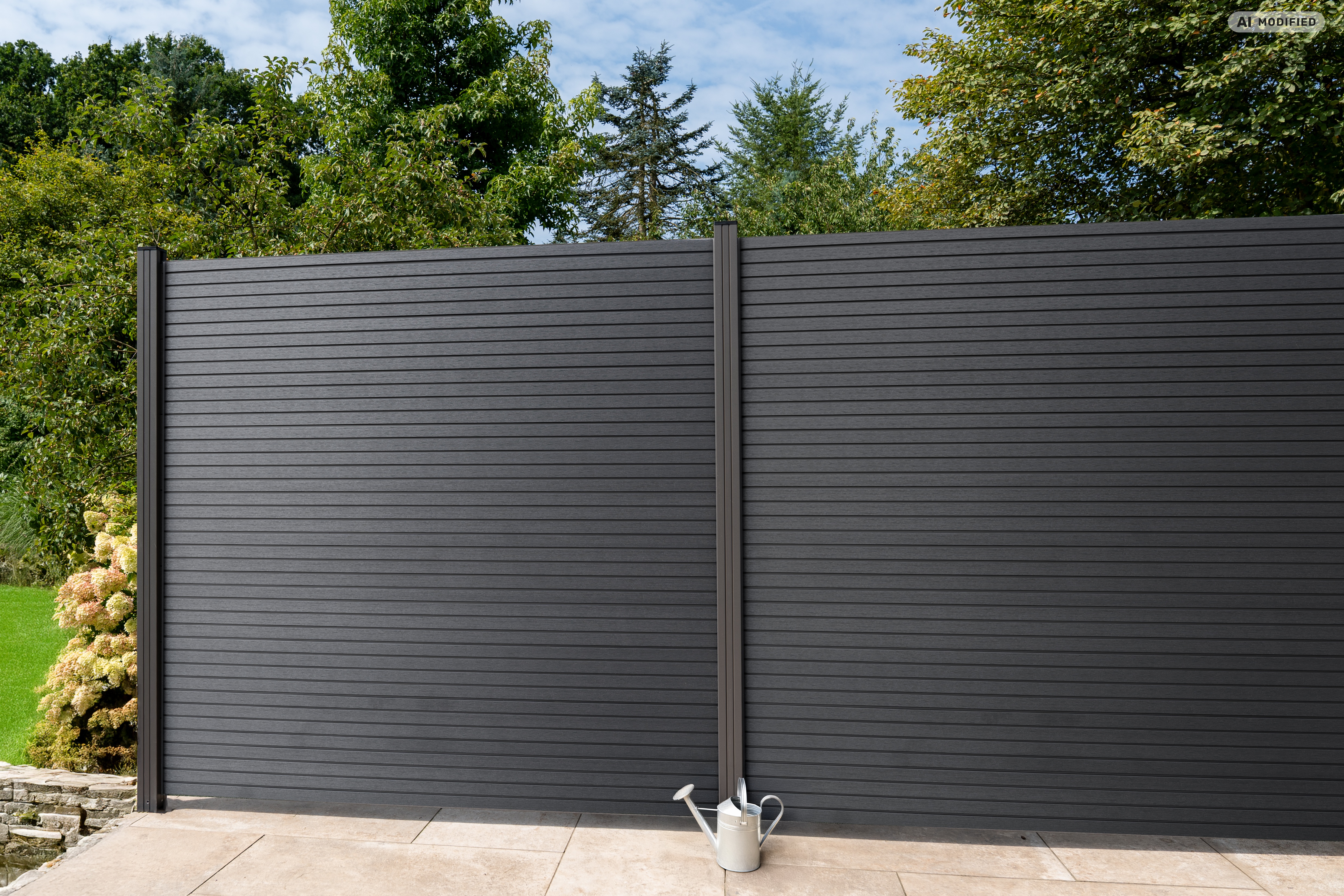 BPC Steckzaun Shadowline  ca. 180x180 cm in Deep Black, Co-Extrudiert