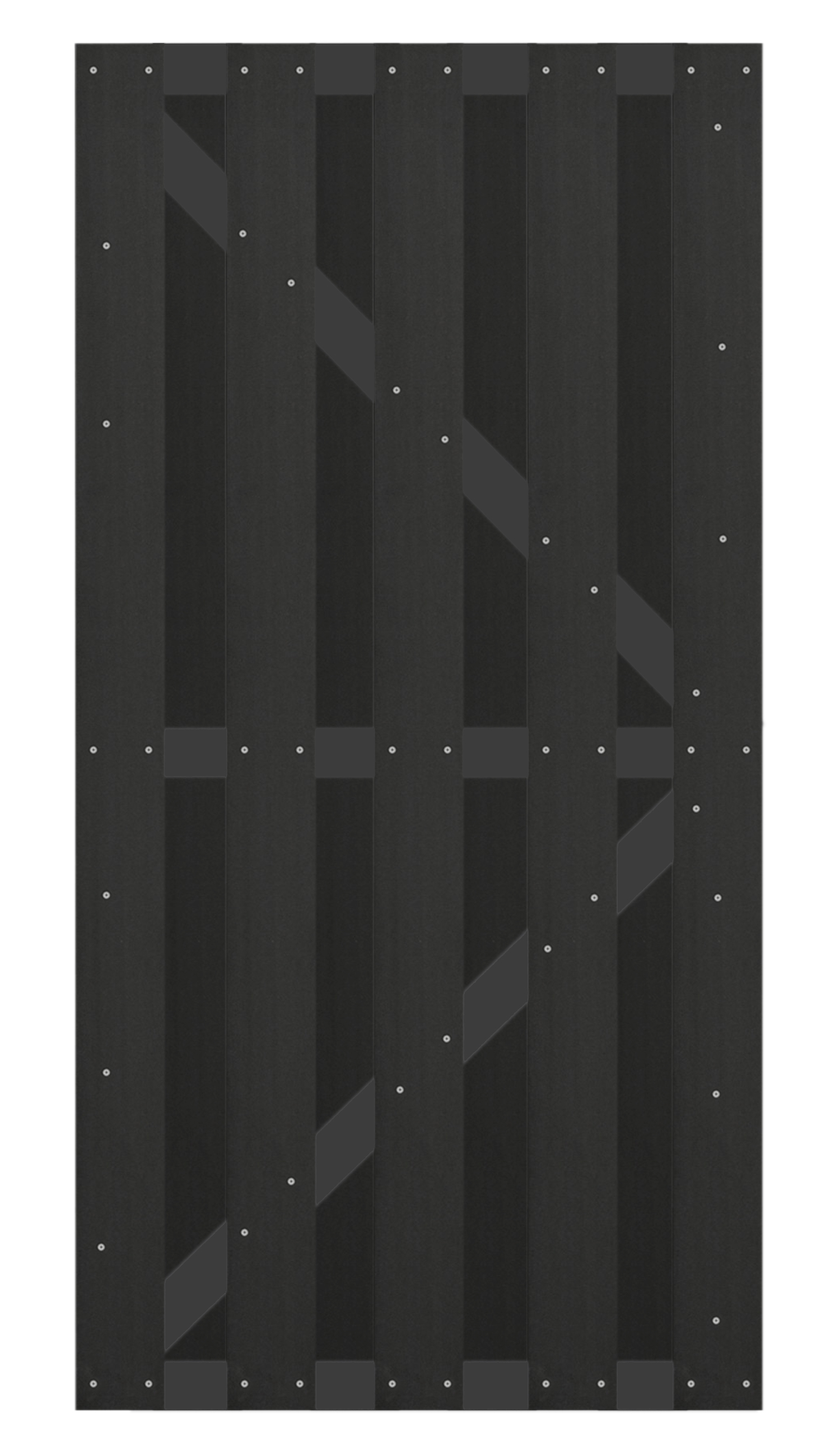 WPC Sichtschutzzaun Tor Relax 90x180 cm, anthrazit/anthrazit - EXTRA STABIL