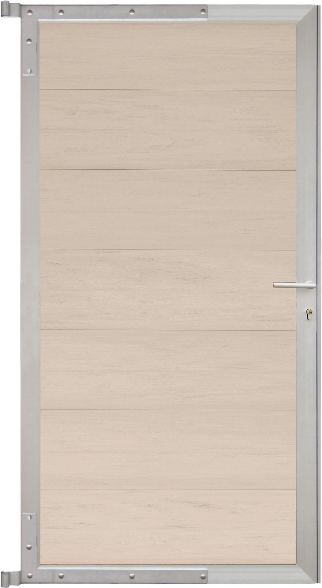 BPC Steckzaun Tor Ameland 90x175 cm Sand Multicolor / Aluminium Silber