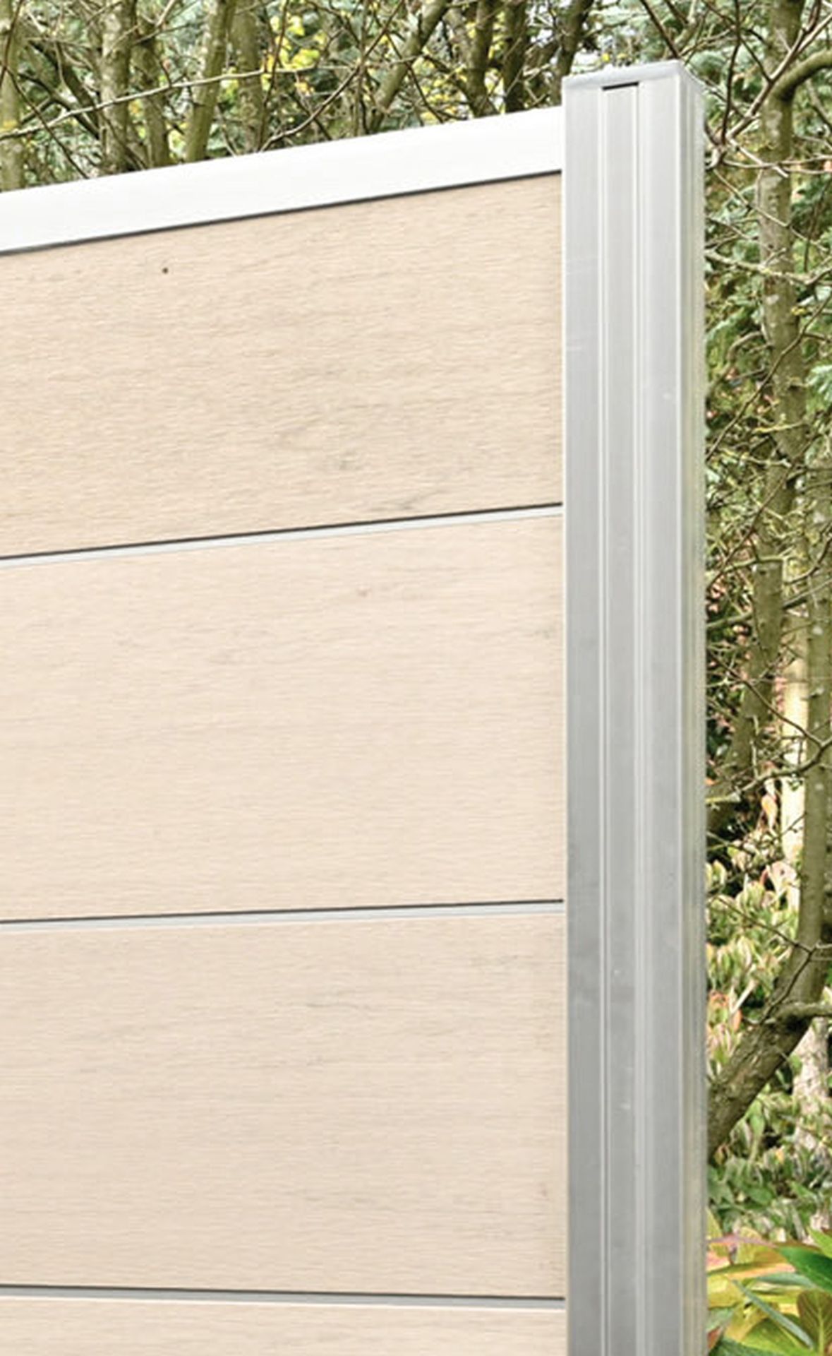 BPC Steckzaun Ameland Exclusive , ca. 180x180 cm in Sand Multicolor/ Aluminium Silber