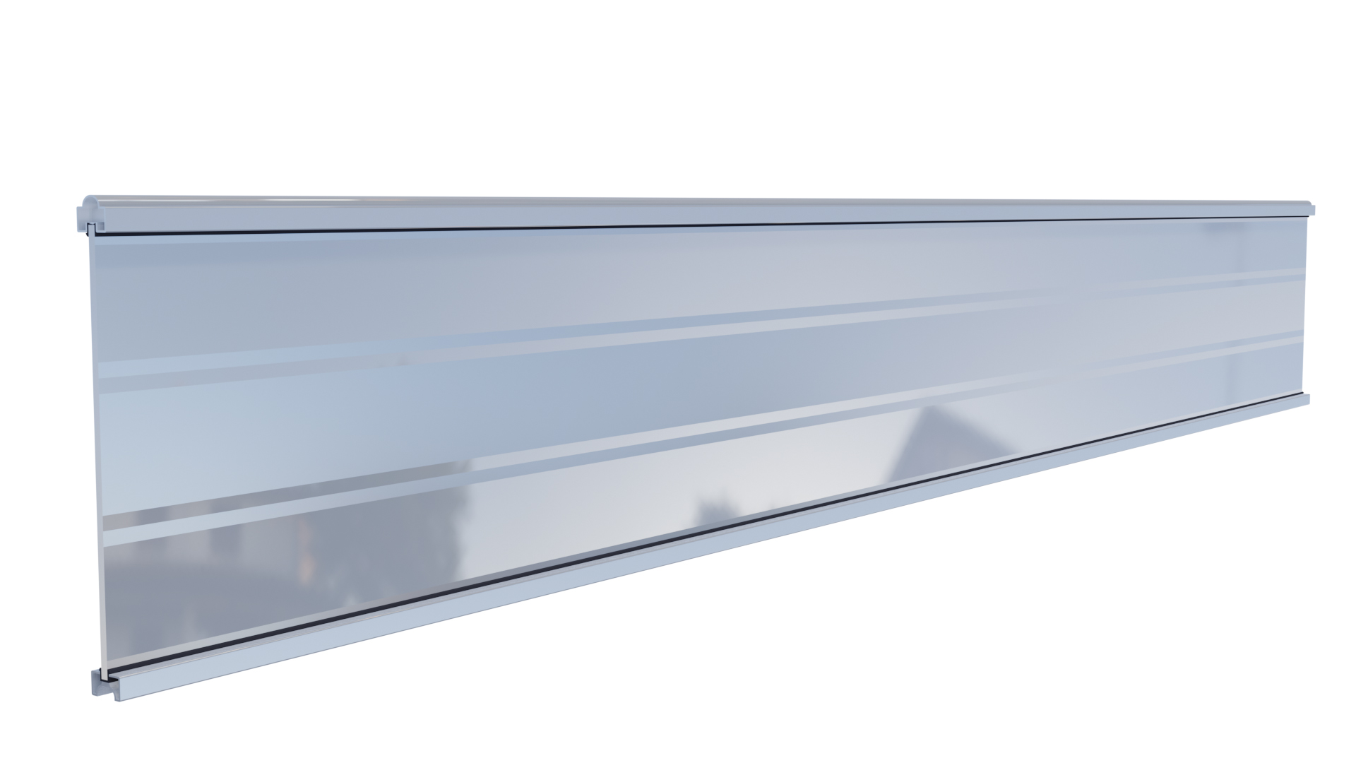 Erweiterungs-Designglaslamelle silber für Steckzaun Ameland