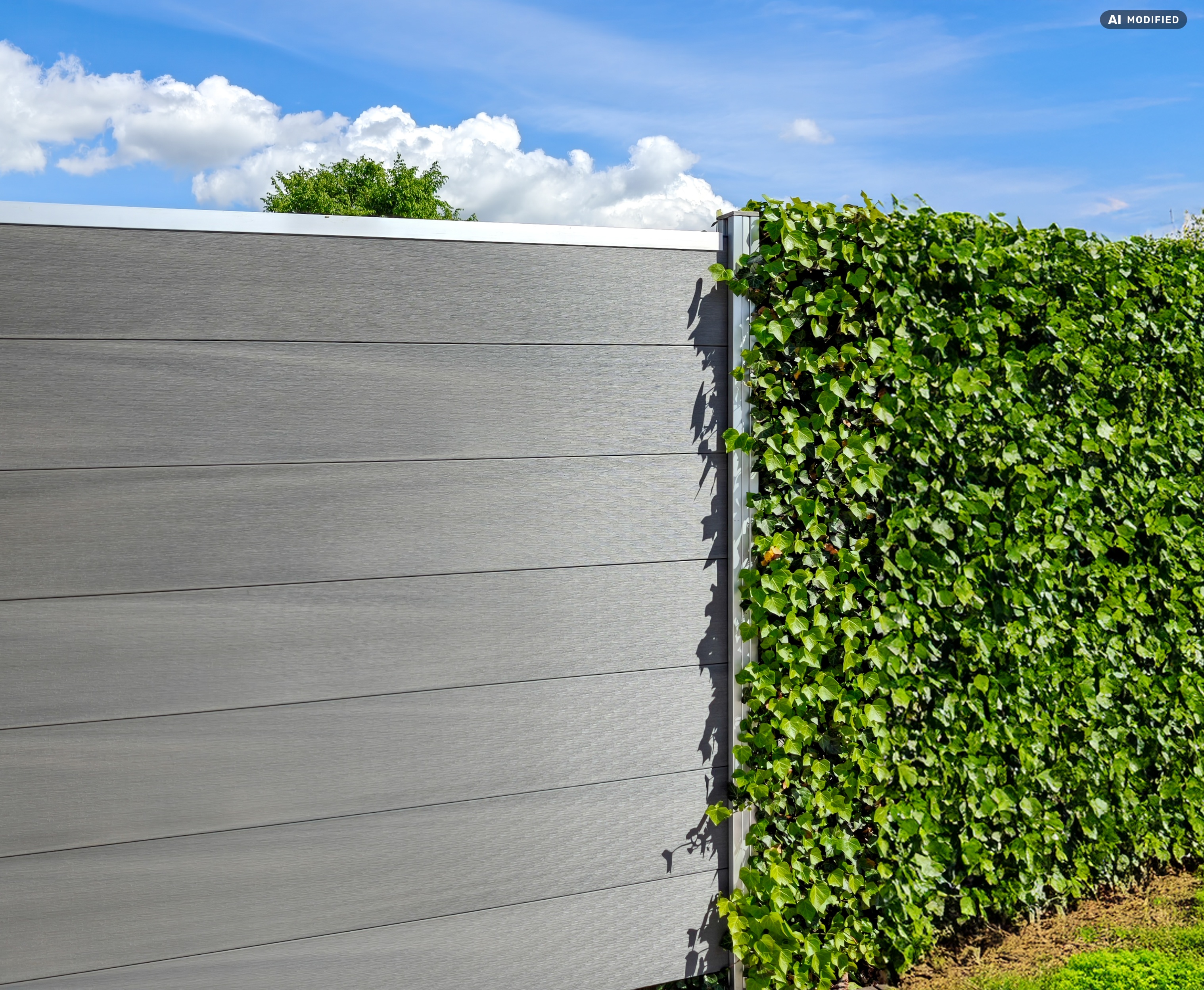 BPC Steckzaun Ameland co-extrudiert, ca. 180x180 cm in Amethystgrau